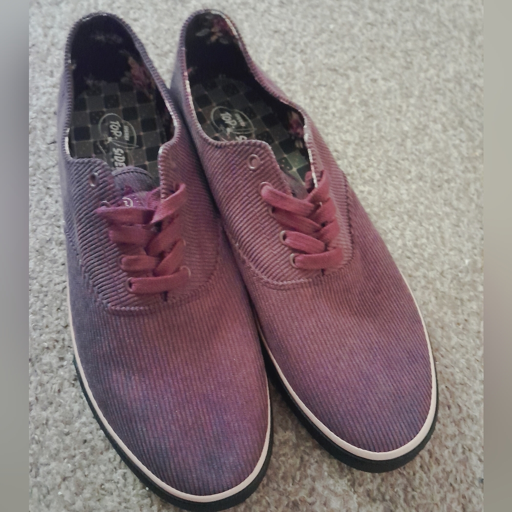 Sperry Top Sider Purple Corduroy Sneakers, Men's Size 11.